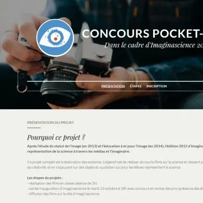 Organisation du concours Pocket Films - Imaginascience