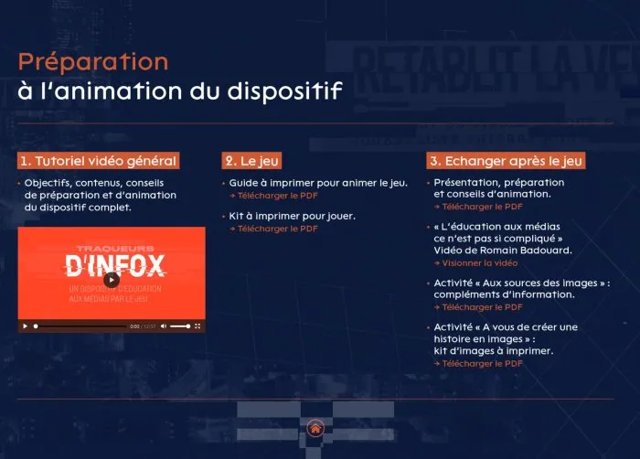« Traqueurs d'Infox » : dispositif d'éducation aux médias par le jeu - 1 © Benoît Labourdette 2020.