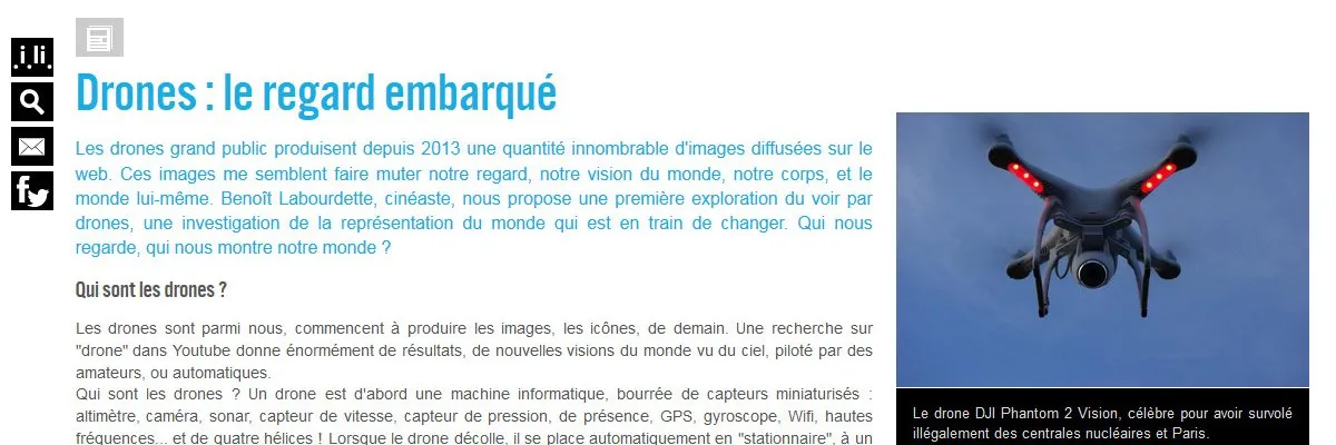 UPOPI : « Drones : le regard embarqué »