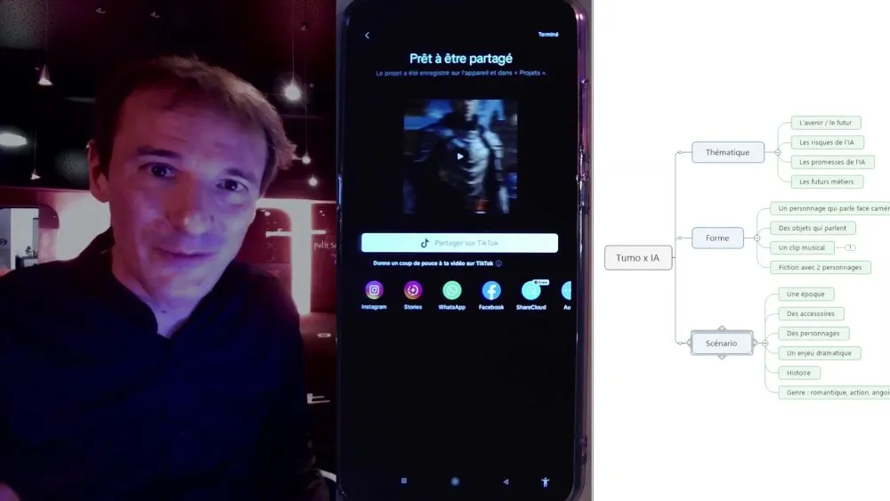 Tutoriel de réalisation de films en collaboration avec des intelligences artificielles - 15 © Benoît Labourdette 2024.