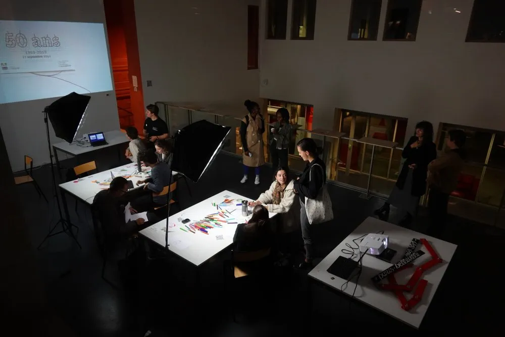 École nationale supérieure d'architecture de Paris-Belleville : atelier cinéma dessiné pour le 50<sup class="typo_exposants">e</sup> anniversaire - 9 © Benoît Labourdette 2019.