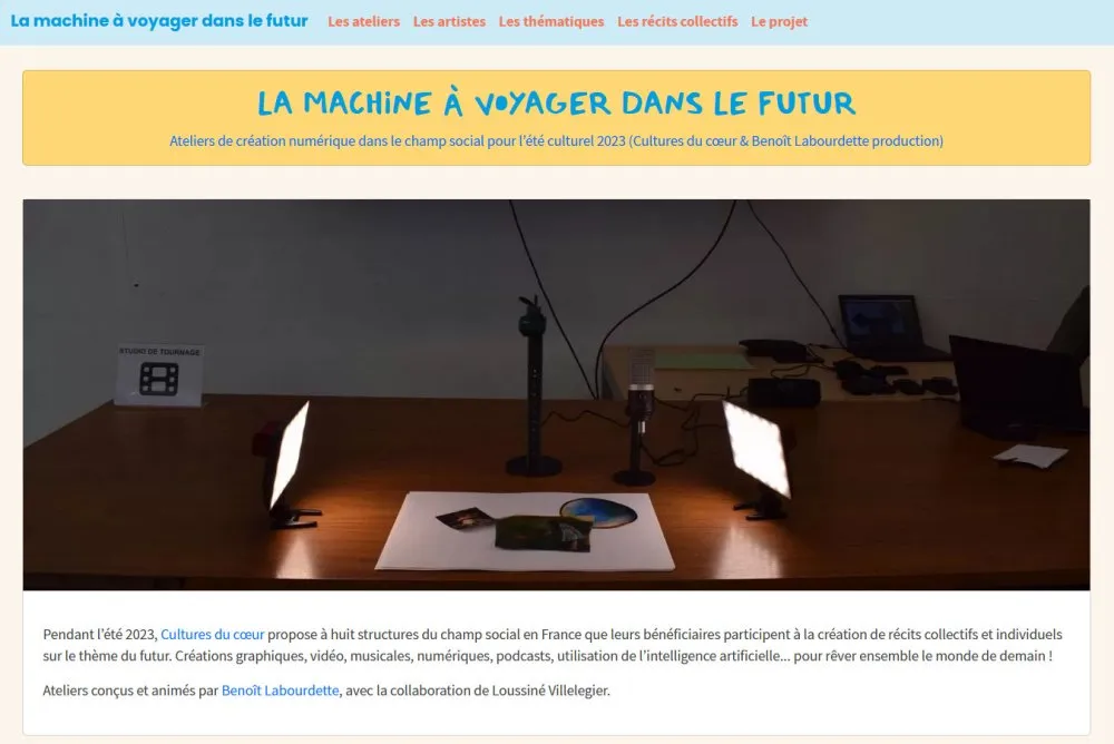 Site web « La machine à voyager dans le futur » - 14 © Benoît Labourdette 2023.